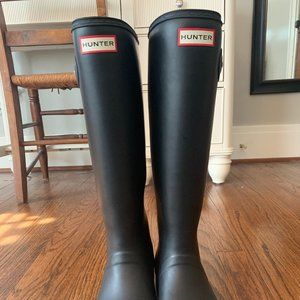 Matte Black, Tall Hunter Rain boots